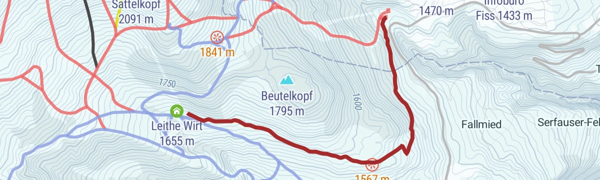 Route map: Route 2 - Leithe Wirt